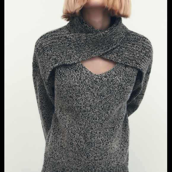 Zara Sweaters Zara Cut Out Knit Sweater Size M Poshmark
